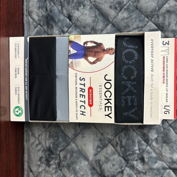 Jockey® Essentials Men's Microfiber Long Leg Boxer Brief Underwear, (Pack of 3) - Picture 5 of 5